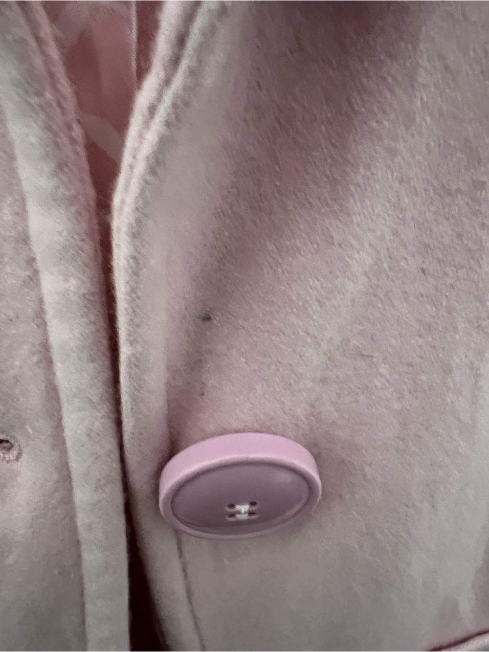 Anthropologie Tulle Pink Wool Pea Coat with Button Front - Picture 9 of 12
